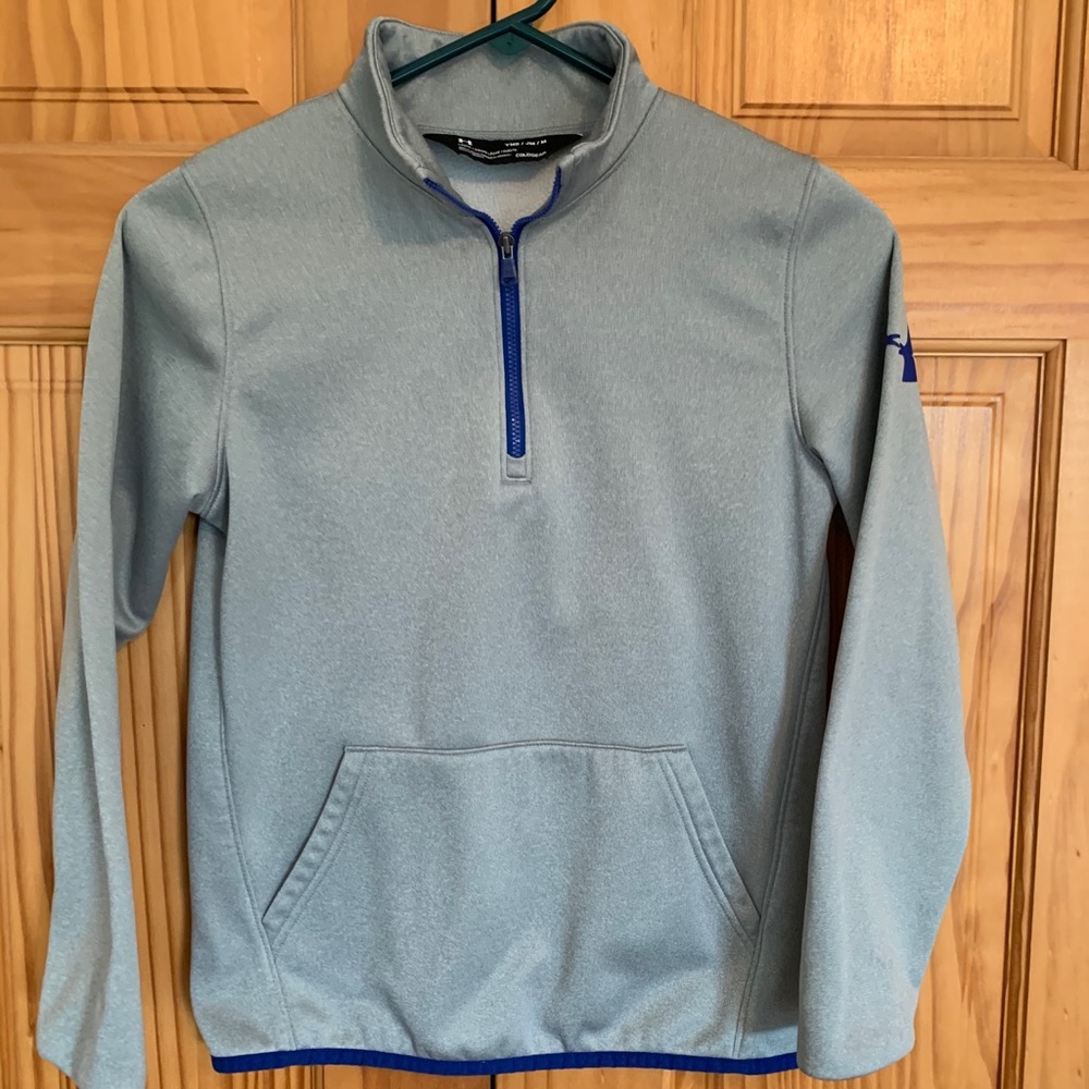Underarmour Boy fleeced Sweater, Grey, Size YMD